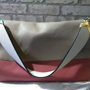 Steve Madden Hobo Salmon Mocha and Cream Purse